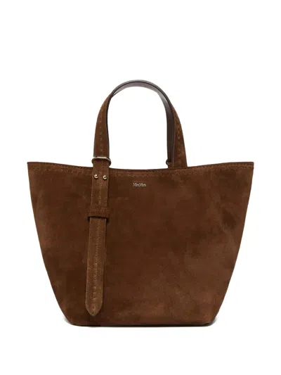 Max Mara Extra-small Split Leather Archetipo Bag In Brown