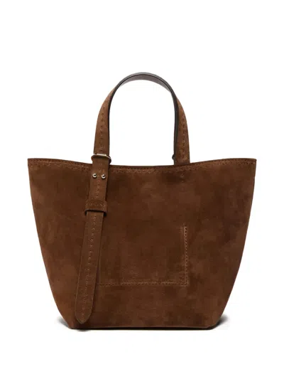 Max Mara Extra-small Split Leather Archetipo Bag In Brown