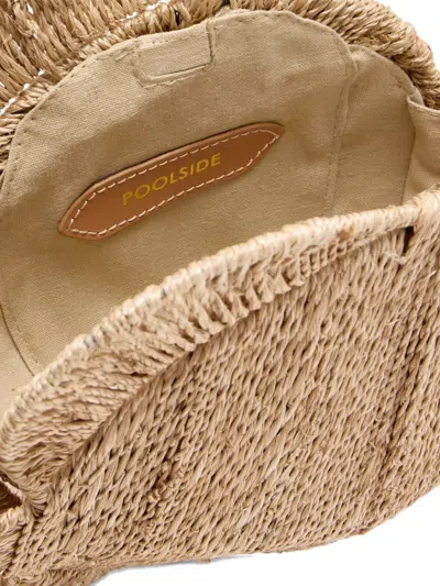 Poolside Fish-shaped Woven Clutch In Neutral