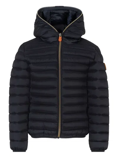 Save The Duck Hooded Quilted Jacket In Black