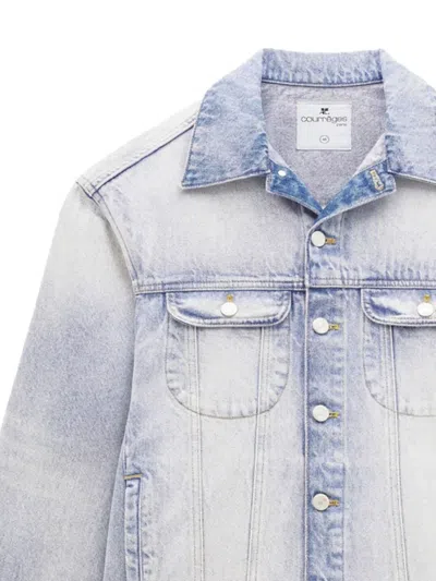 Courrèges Cocoon Denim Jacket In Blue