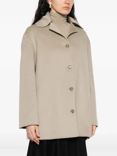 Alberta Ferretti Button-fastening Collared Jacket In Gray
