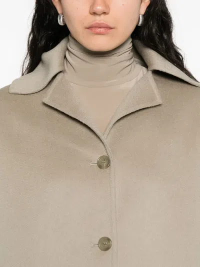 Alberta Ferretti Button-fastening Collared Jacket In Gray