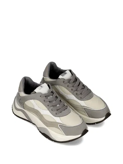 Philippe Model Low Top Sneakers Contrasting Panels In Gray