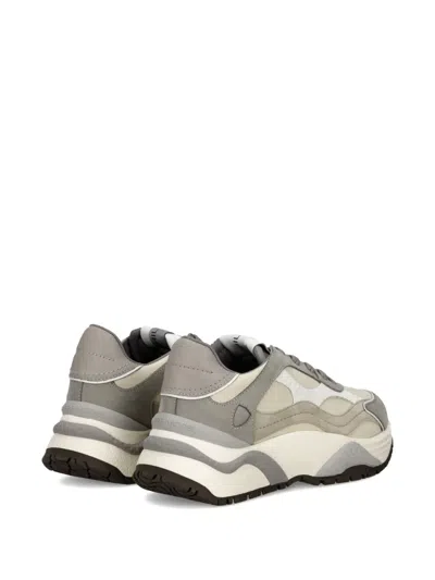 Philippe Model Low Top Sneakers Contrasting Panels In Gray