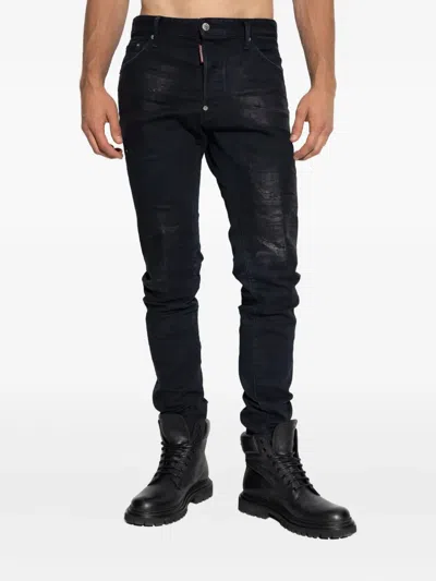Dsquared2 Distressed-effect Jeans In Black