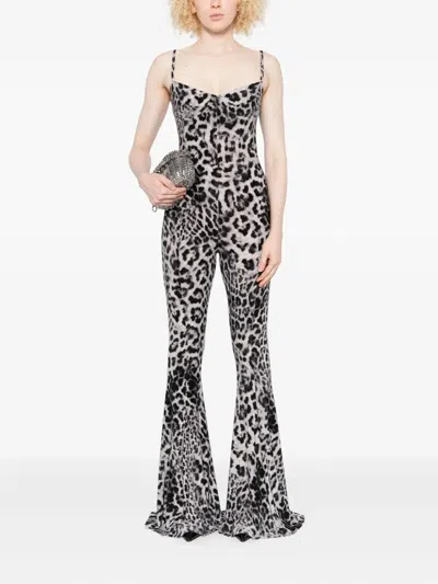 Norma Kamali Leopard Print Jumpsuit In Animal Print