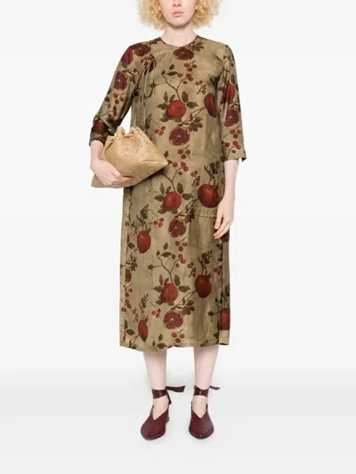 Uma Wang Agina Dress In Brown