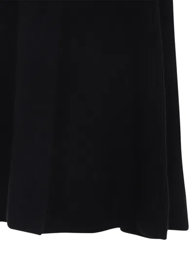 Fabiana Filippi Flared High-waisted Wool Silk Cashmere Skirt In Black
