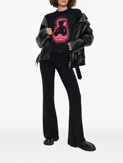 Palm Angels Crew Neck Graphic Print Relaxed Fit T-shirt In Black