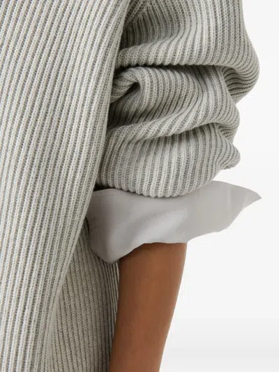 Studio Nicholson Verda Ribbed Asymmetric-hem Sweater In Neutral