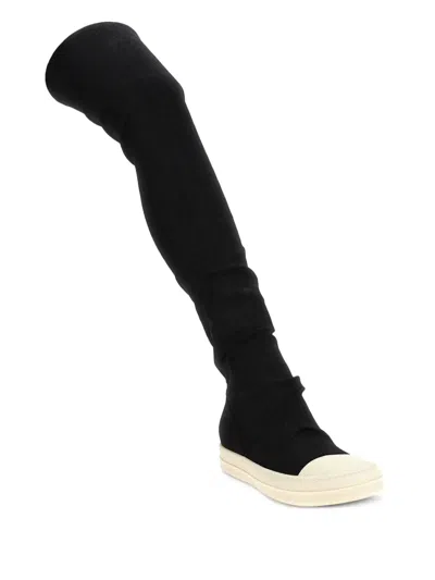 Rick Owens Drkshdw Drkshdw By Rick Owens Woman Boot Black Size 8 Textile Fibers In Black