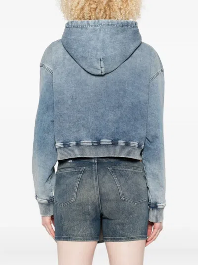 连帽拉链牛仔夹克