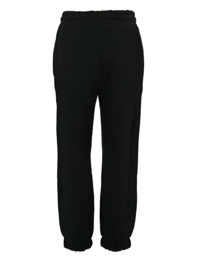 Msgm Black Sweatpants For Kids With Logo In Black
