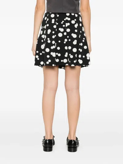 波珠印花百褶迷你半身裙