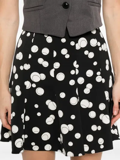 波珠印花百褶迷你半身裙