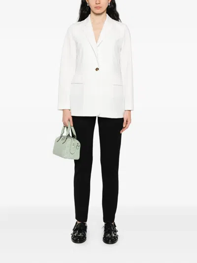 Marella Single-button Notched-lapel Blazer In White