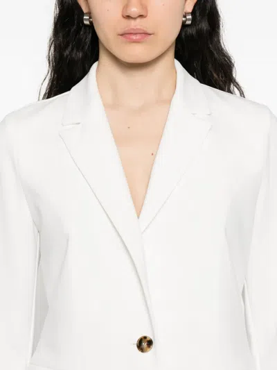Marella Single-button Notched-lapel Blazer In White