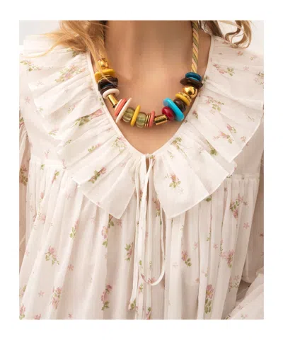 Chloé Floral-print Cotton Voile Ruffle Mini Dress In White