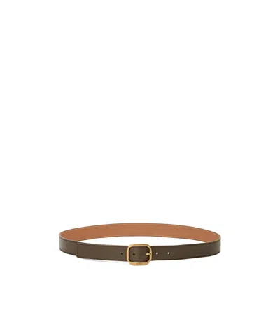 Loewe Rounded Soft Belt In Supple Grained Calfskin In Brown