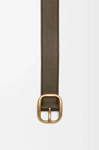 Loewe Rounded Soft Belt In Supple Grained Calfskin In Brown