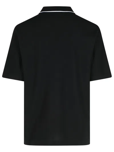 Dolce & Gabbana Cotton Pique Polo In Black