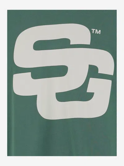 Summer Games Cotton T Shirt With Logo In Green