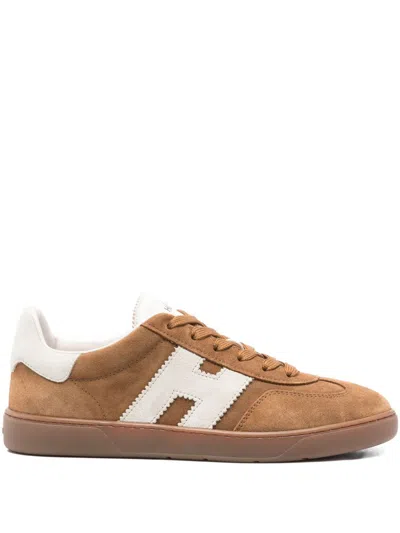 Hogan Pre Hogan Cool Leather Sneakers In Brown
