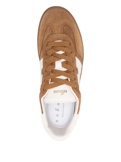Hogan Pre Hogan Cool Leather Sneakers In Brown