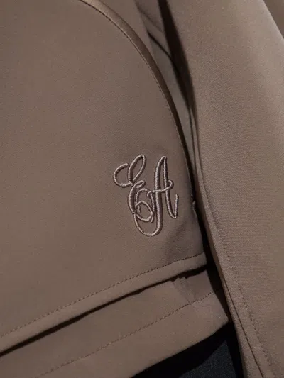 Emporio Armani Technical Cady Blouson With Logo Embroidery In Neutral