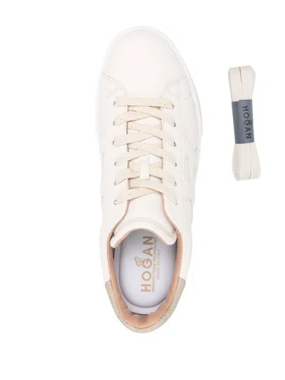 Hogan Pre Rebel Leather Sneakers In White
