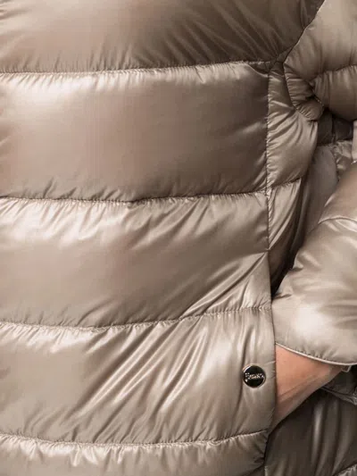 Herno Cappuccino Nylon Matilde Down Jacket In Brown