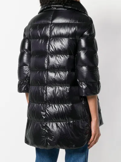 Herno Cleofe Black Down Jacket With Front Zip Closure In Tech Fabric Woman In Black