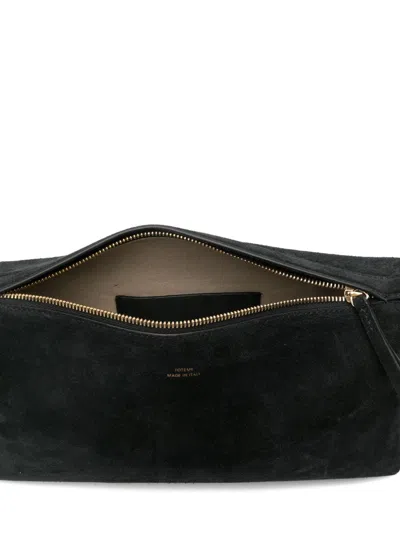 Totême Toteme Pre Suede Leather Clutch In Black