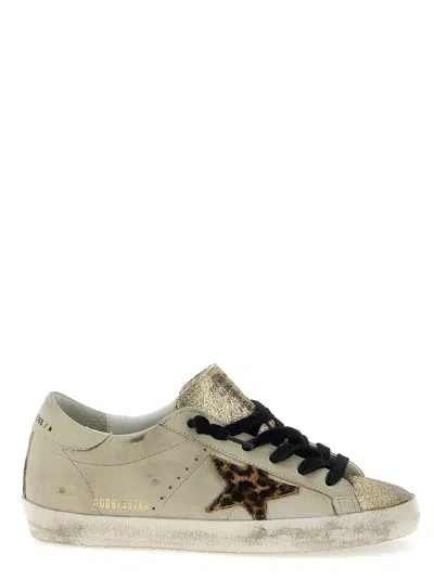 Golden Goose Light Beige/animalier Super-star Sneaker In Multi