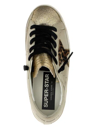 Golden Goose Light Beige/animalier Super-star Sneaker In Multi