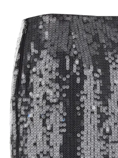 Rotate Birger Christensen 'net Sequin Midi' Skirt In Gray