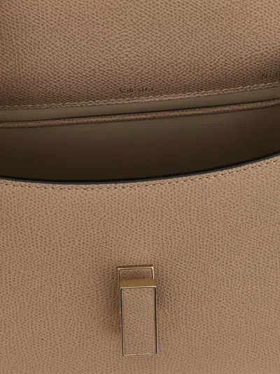 Valextra Micro Iside Leather Crossbody Bag In Brown