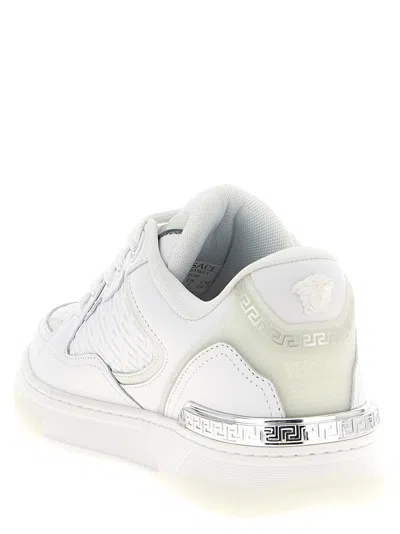 Versace Biggie Basket Sneakers In White
