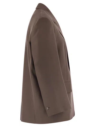 Weekend Max Mara Single-button Dropped-shoulder Blazer In Brown