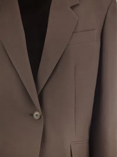 Weekend Max Mara Single-button Dropped-shoulder Blazer In Brown