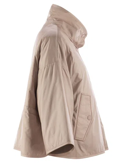 Weekend Max Mara Ronco Reversible Jacket In Drip Proof Canvas In White