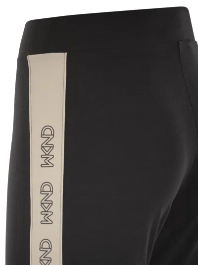 Weekend Max Mara Basilio Technical Jersey Leggings In Black