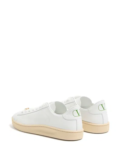 Valentino Garavani Royco Sneaker In Nappa Calfskin In White
