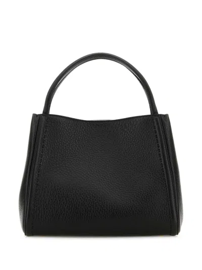 Valentino All Time Medium Textured-leather Shoulder Bag In Black