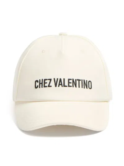 Valentino Garavani Chez Valentino Baseball Cap In White