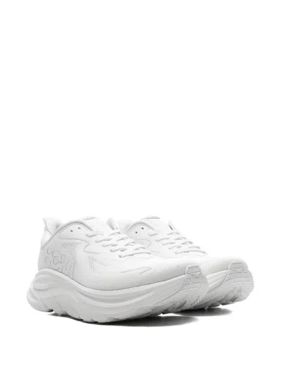 Hoka Streamlined White Sneakers With Cushioned Sole