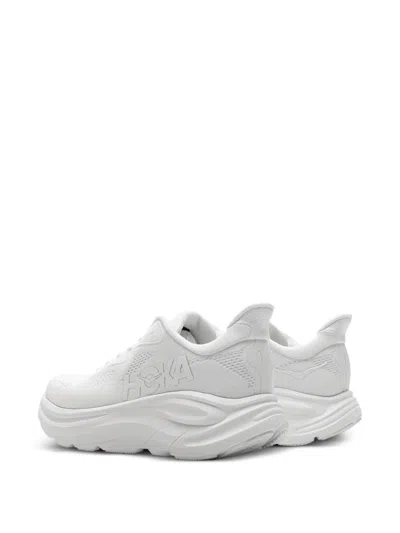 Hoka Streamlined White Sneakers With Cushioned Sole
