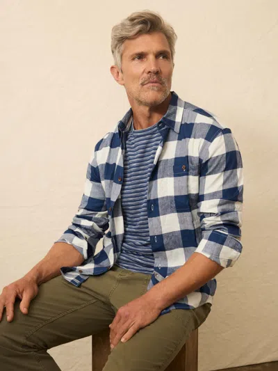 Faherty Sunwashed T-shirt In Blue