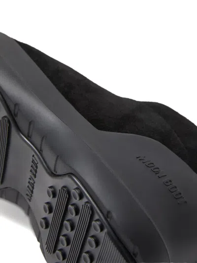 Moon Boot Mb Luna Low Boot In Classic Black With Premium Leather Construction In Black